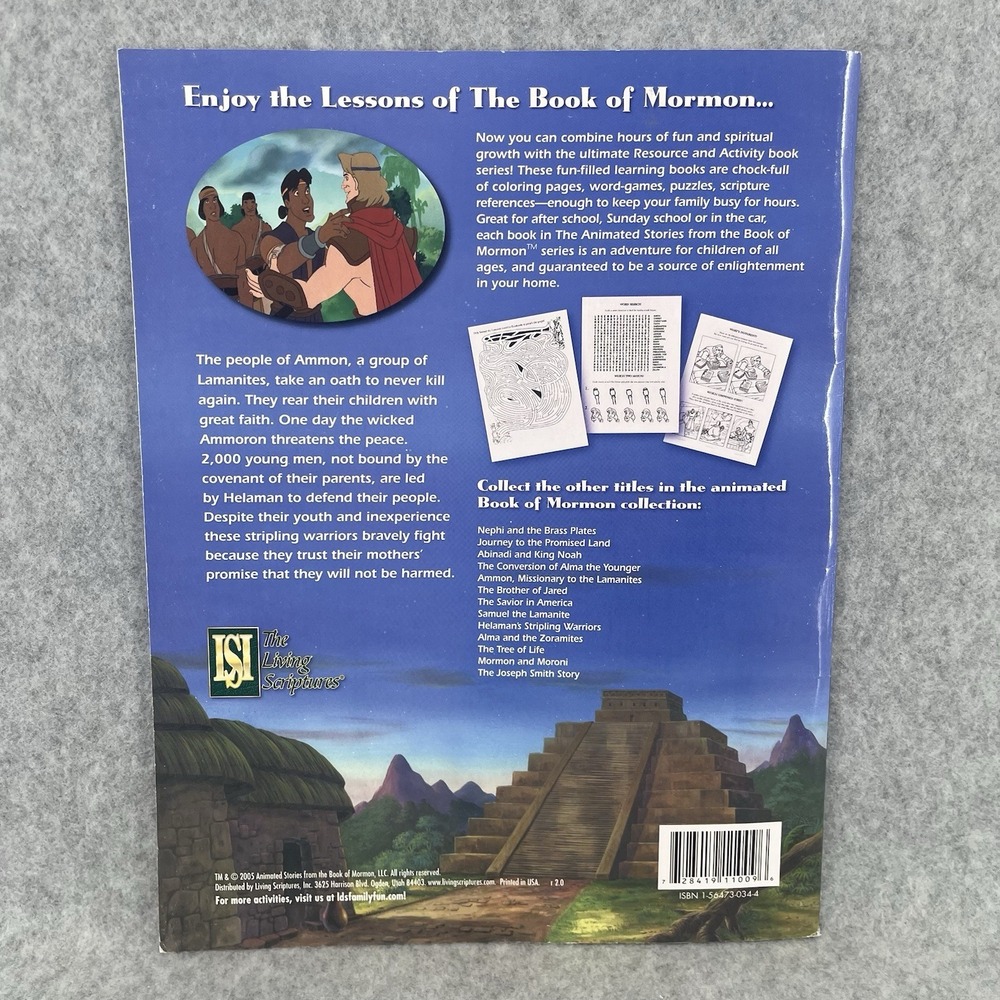 Book Of Mormon Activity Books Lot 6 Animated Stories Coloring Religious LDS Kids - Picture 7 of 16